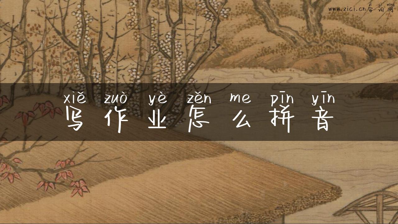 写作业怎么拼音