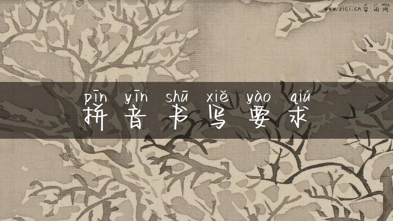 拼音书写要求