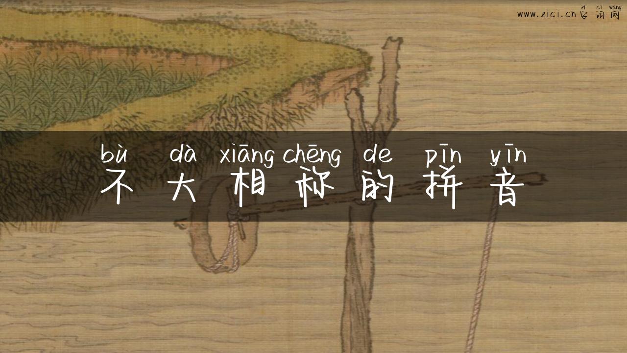 不大相称的拼音