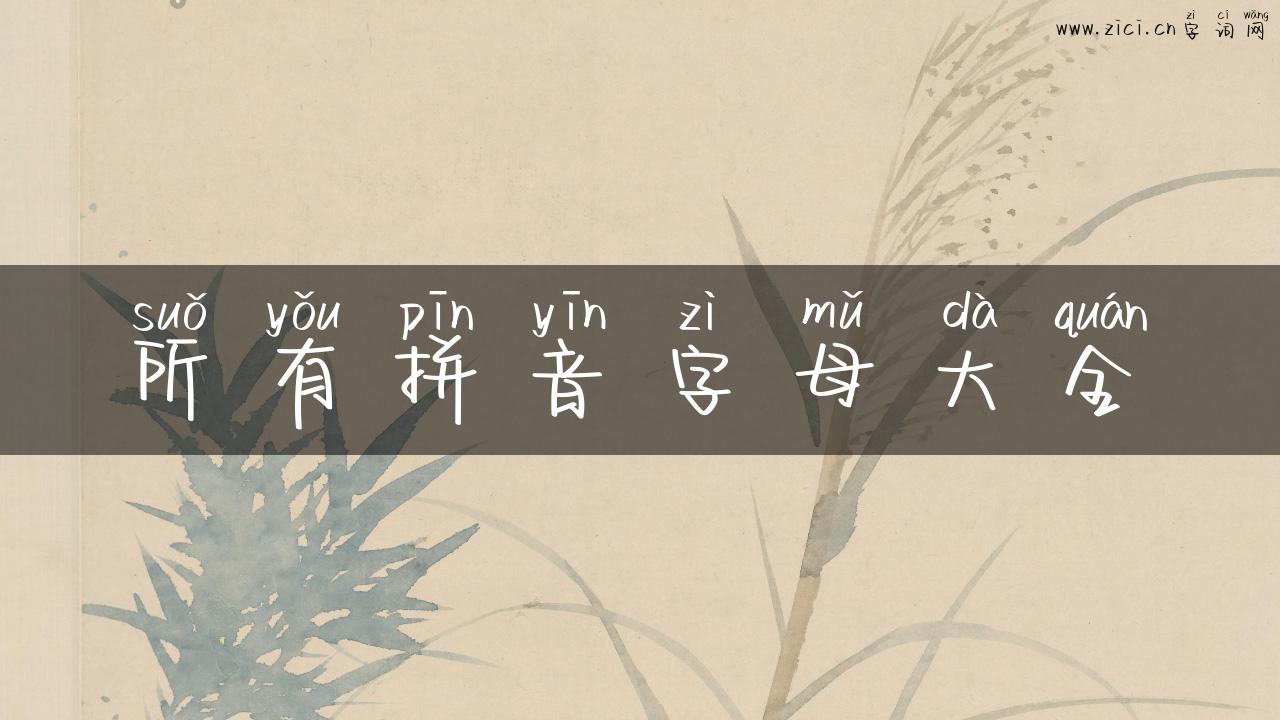 所有拼音字母大全