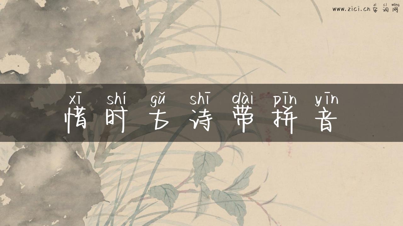 惜时古诗带拼音