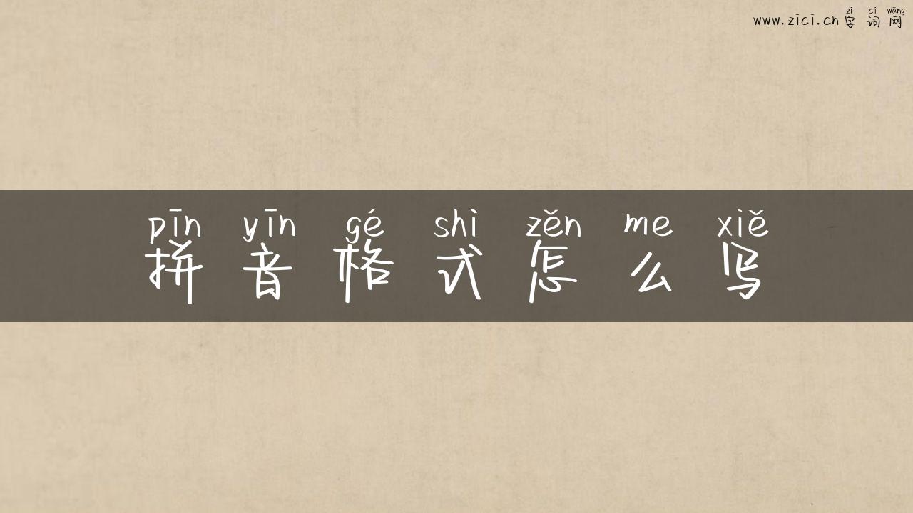 拼音格式怎么写