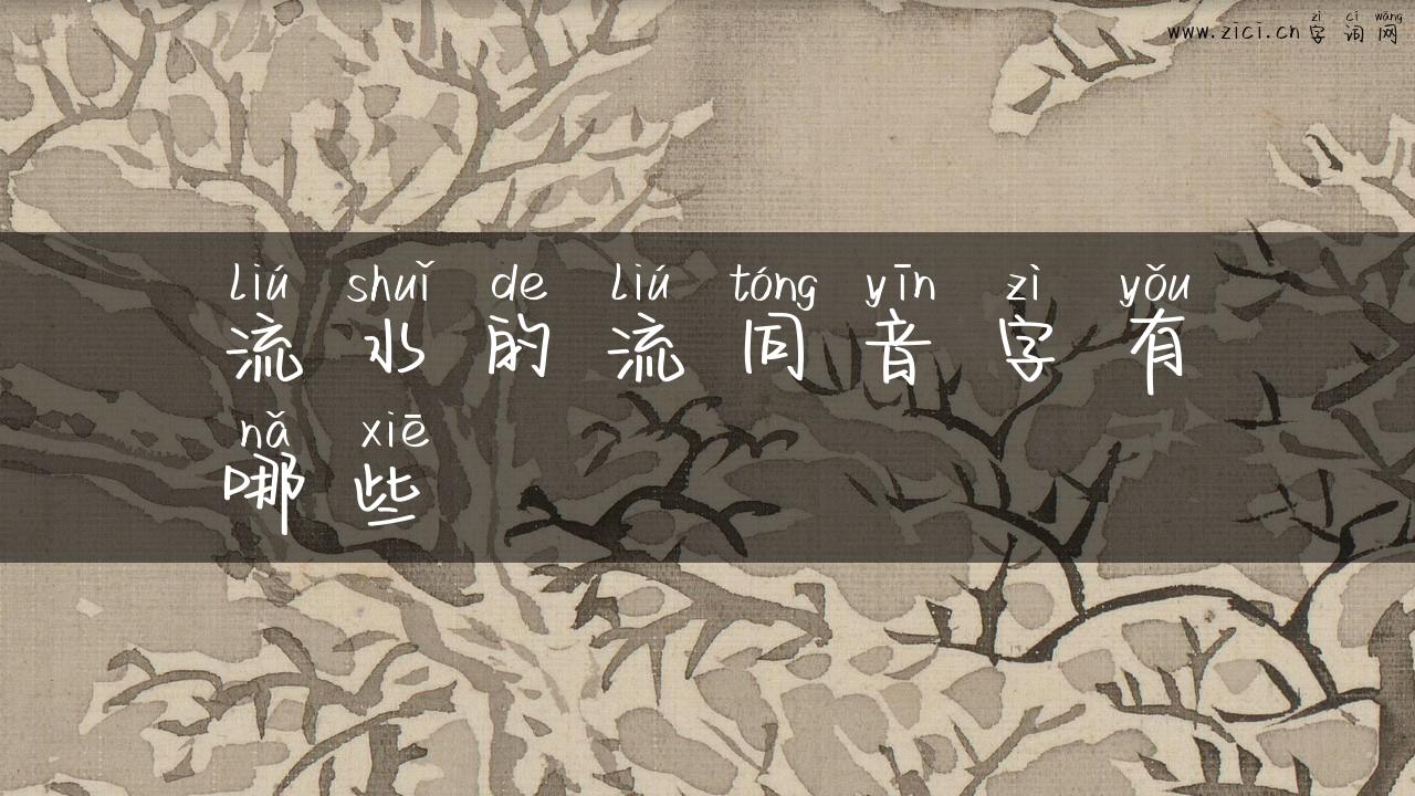 流水的流同音字有哪些