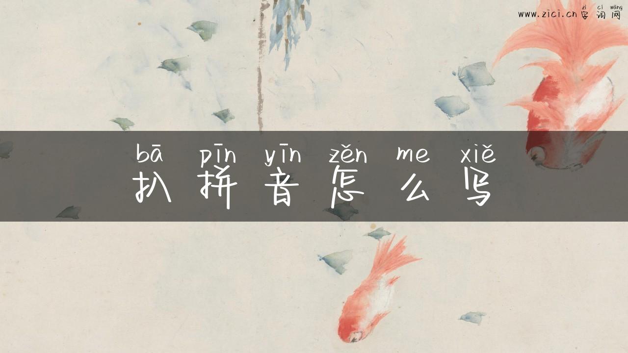 扒拼音怎么写