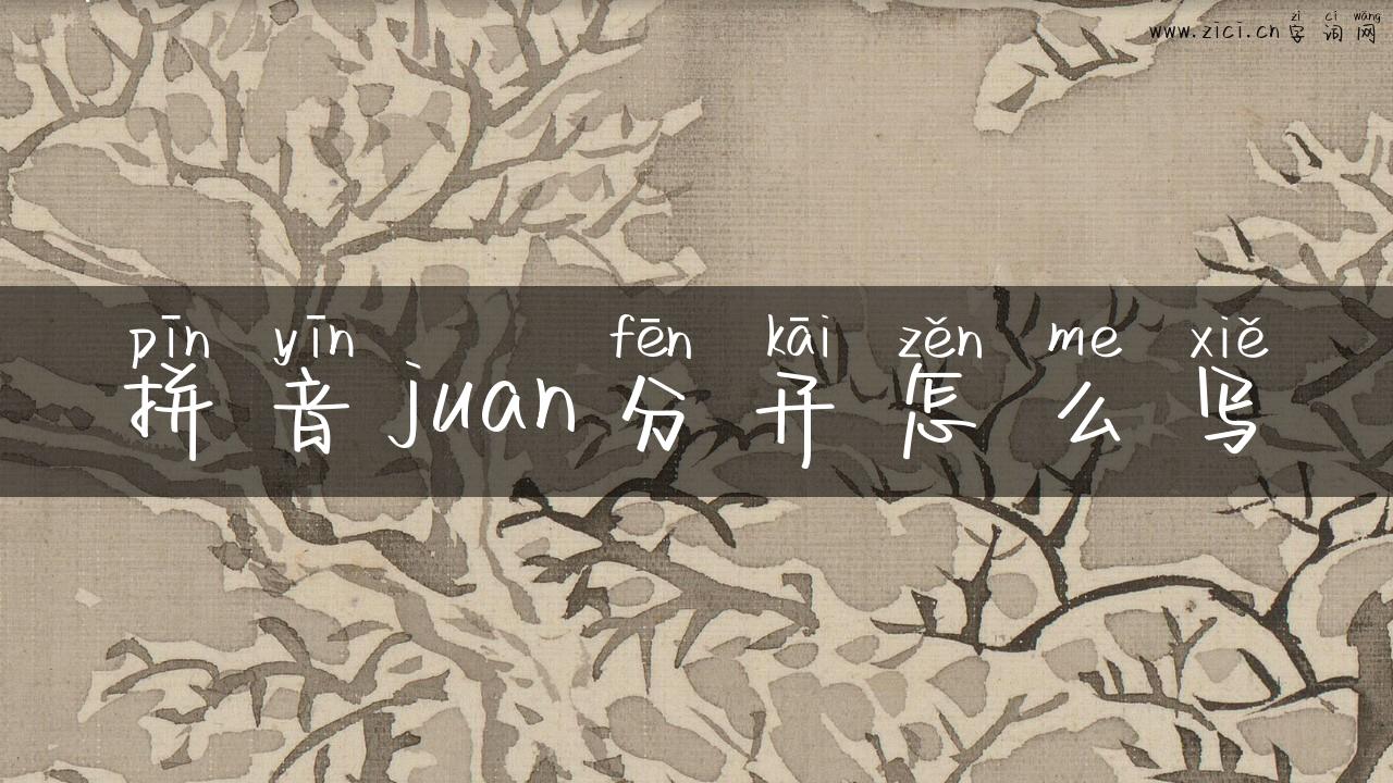 拼音juan分开怎么写