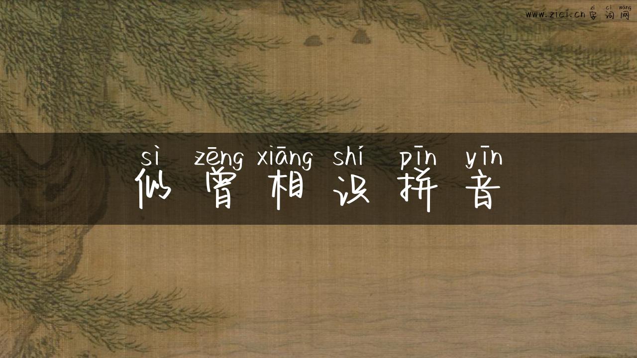 似曾相识拼音