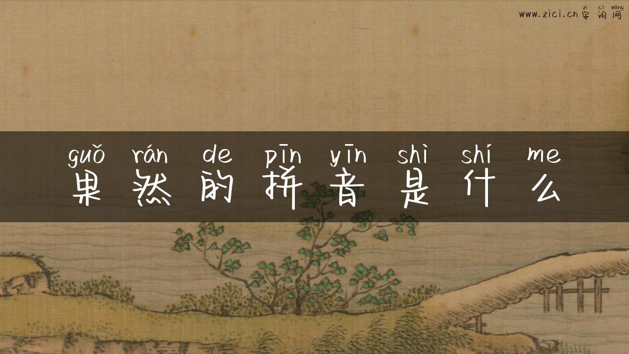 果然的拼音是什么