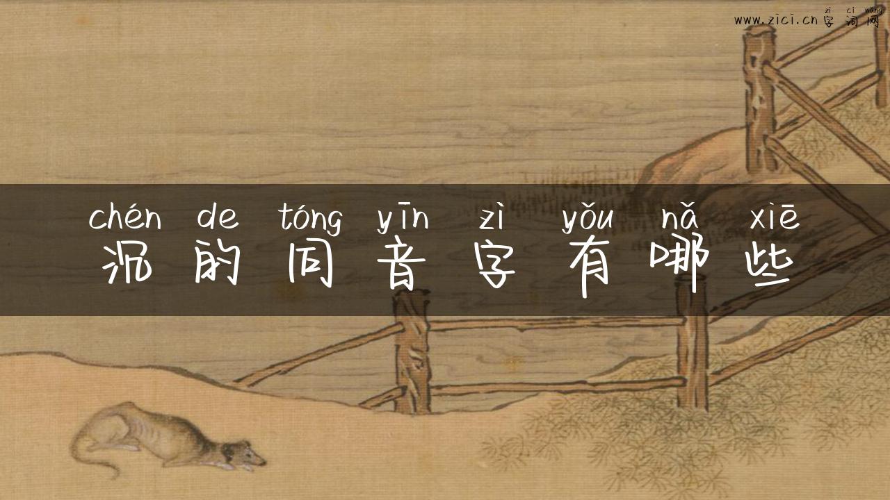 沉的同音字有哪些