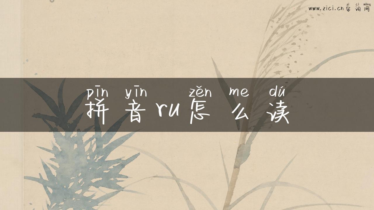 拼音ru怎么读