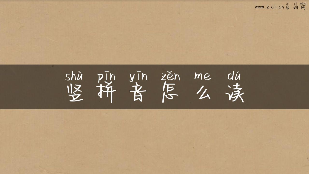 竖拼音怎么读