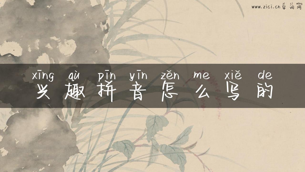 兴趣拼音怎么写的