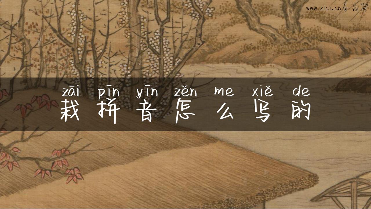 栽拼音怎么写的