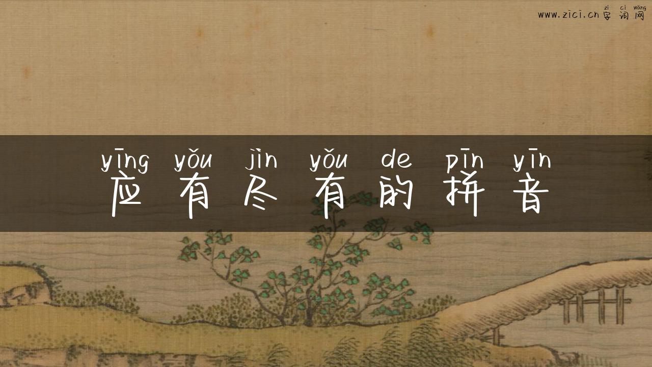 应有尽有的拼音