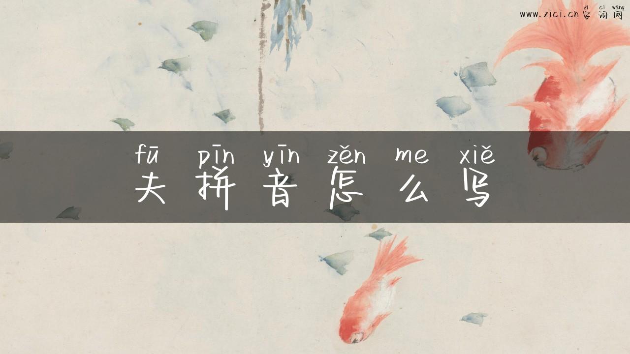 夫拼音怎么写