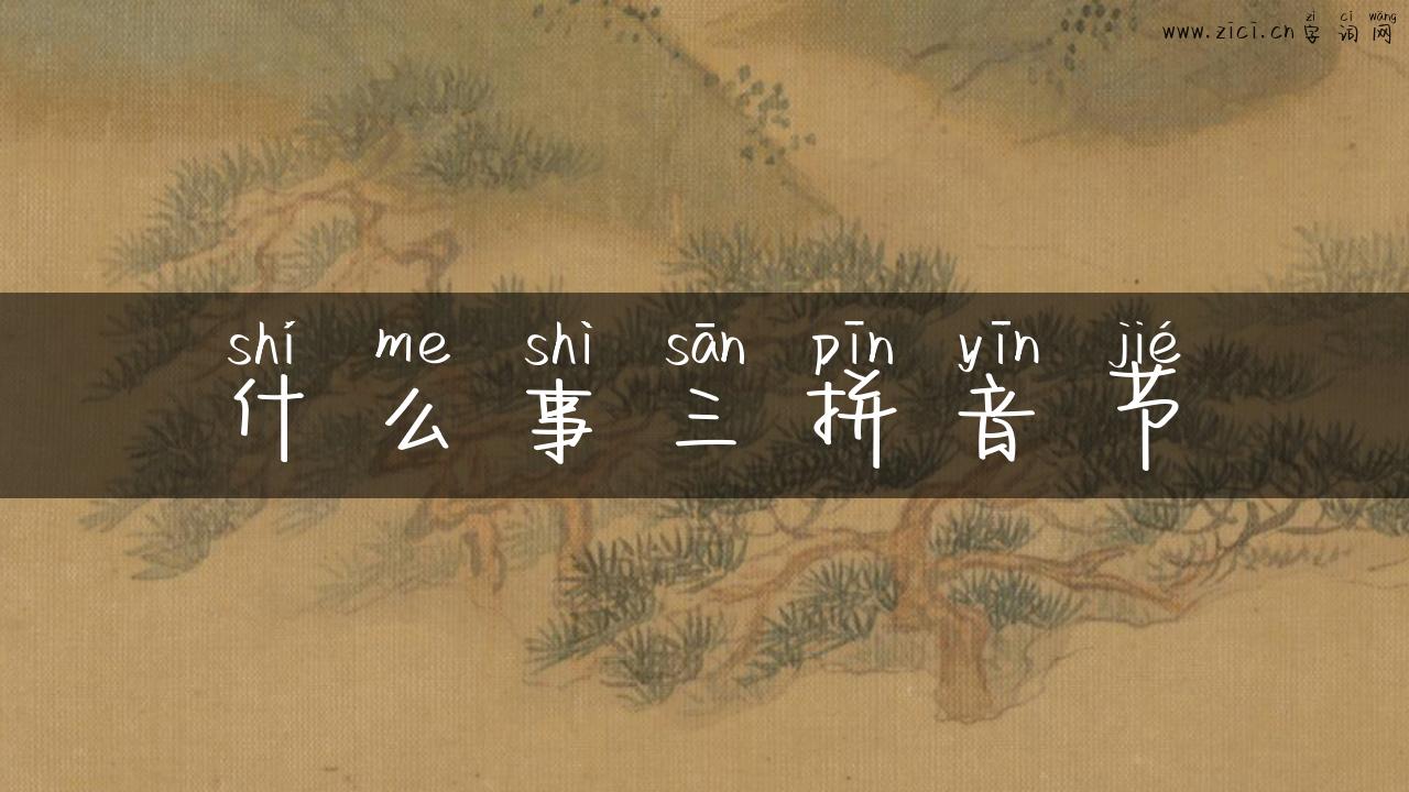 什么事三拼音节