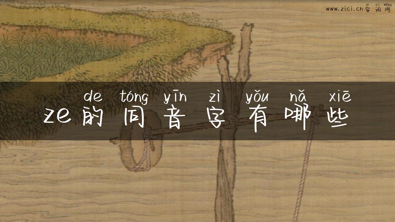 ze的同音字有哪些
