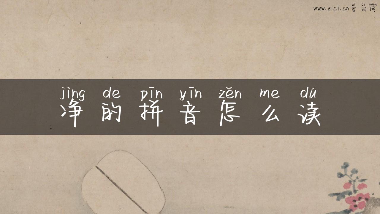 净的拼音怎么读