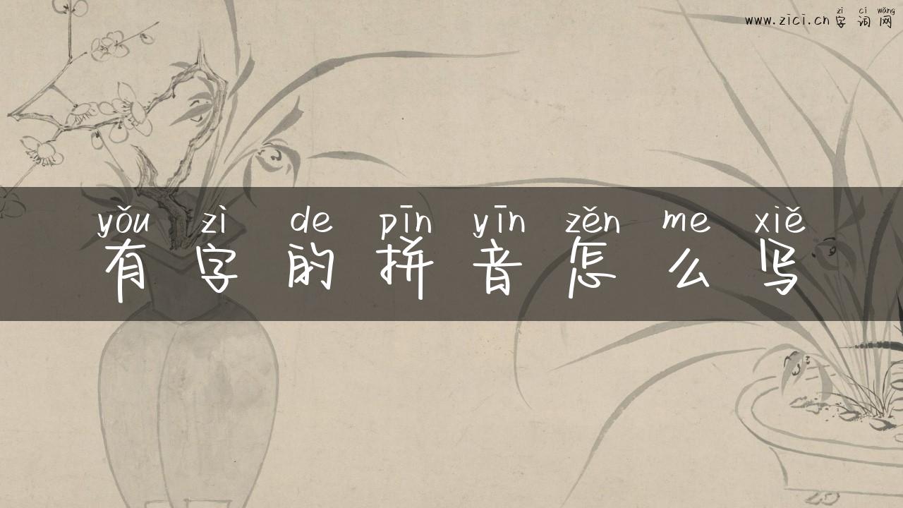 有字的拼音怎么写