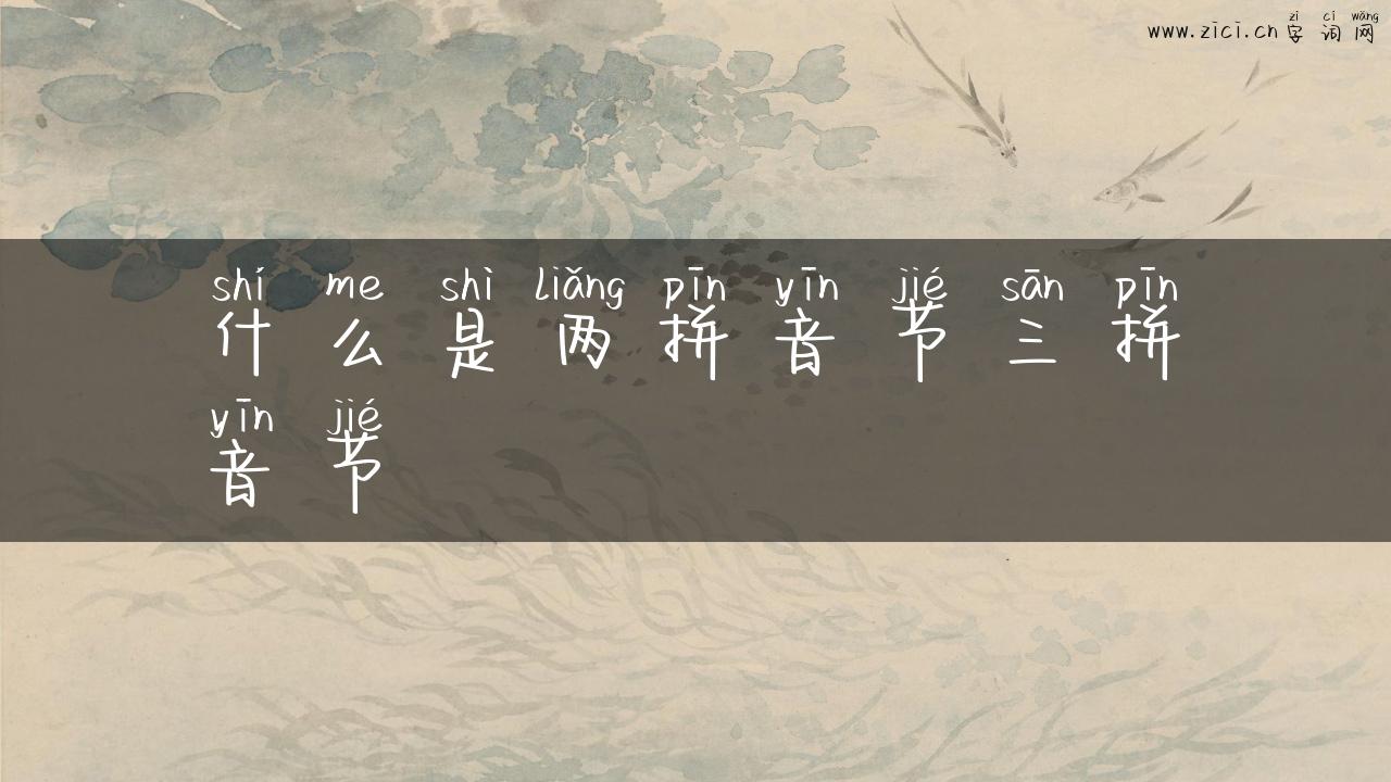 什么是两拼音节三拼音节