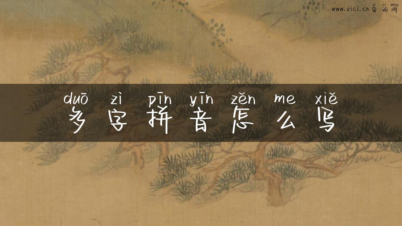 多字拼音怎么写