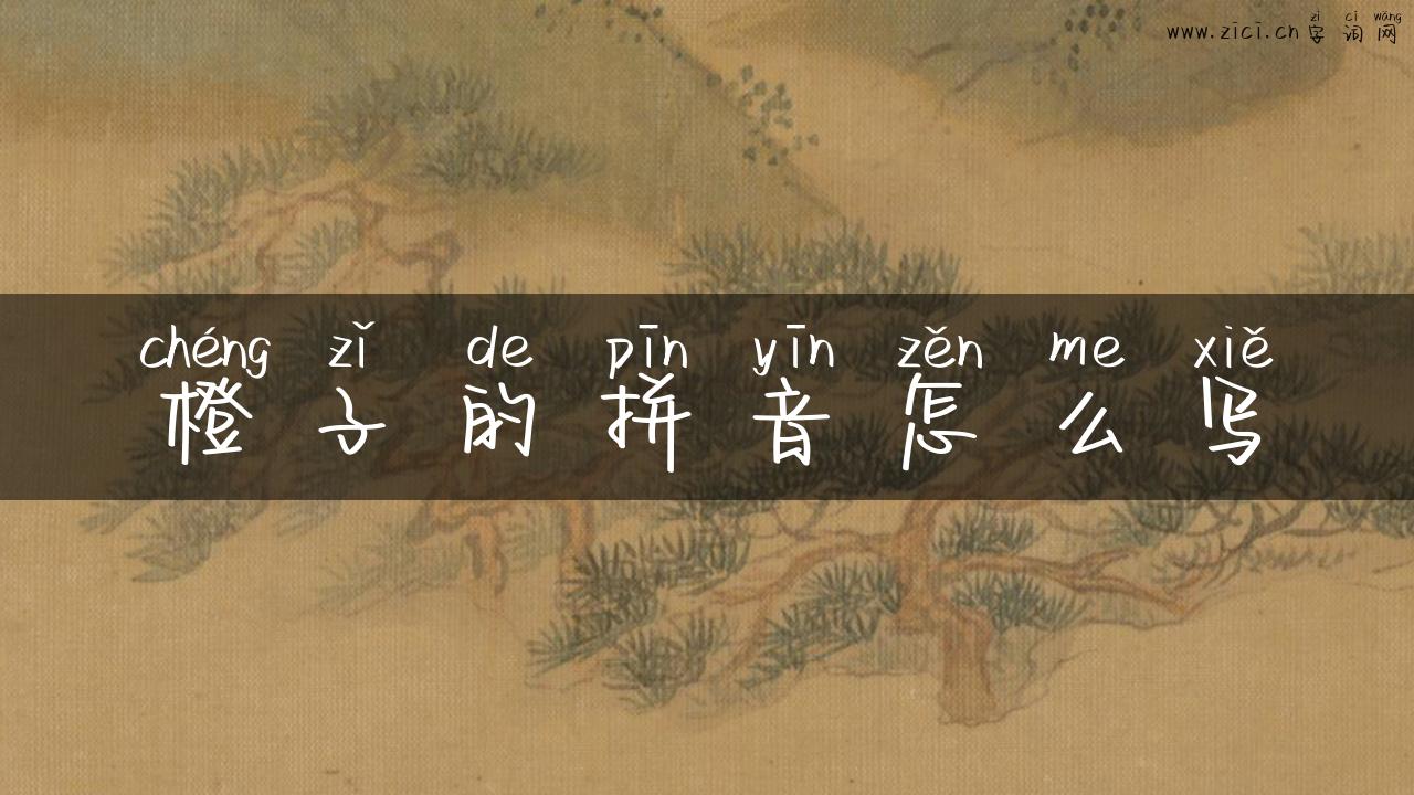 橙子的拼音怎么写