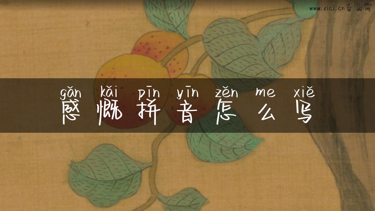 感慨拼音怎么写