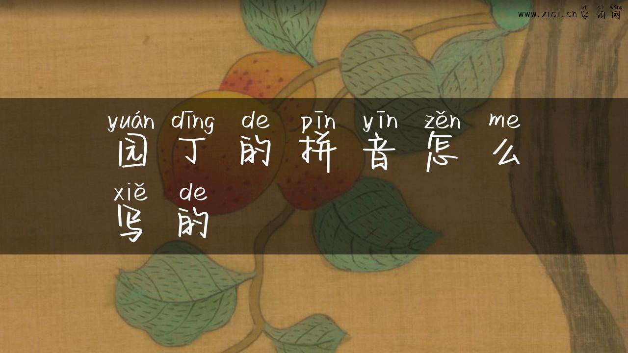 园丁的拼音怎么写的