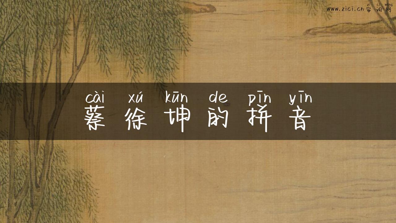 蔡徐坤的拼音