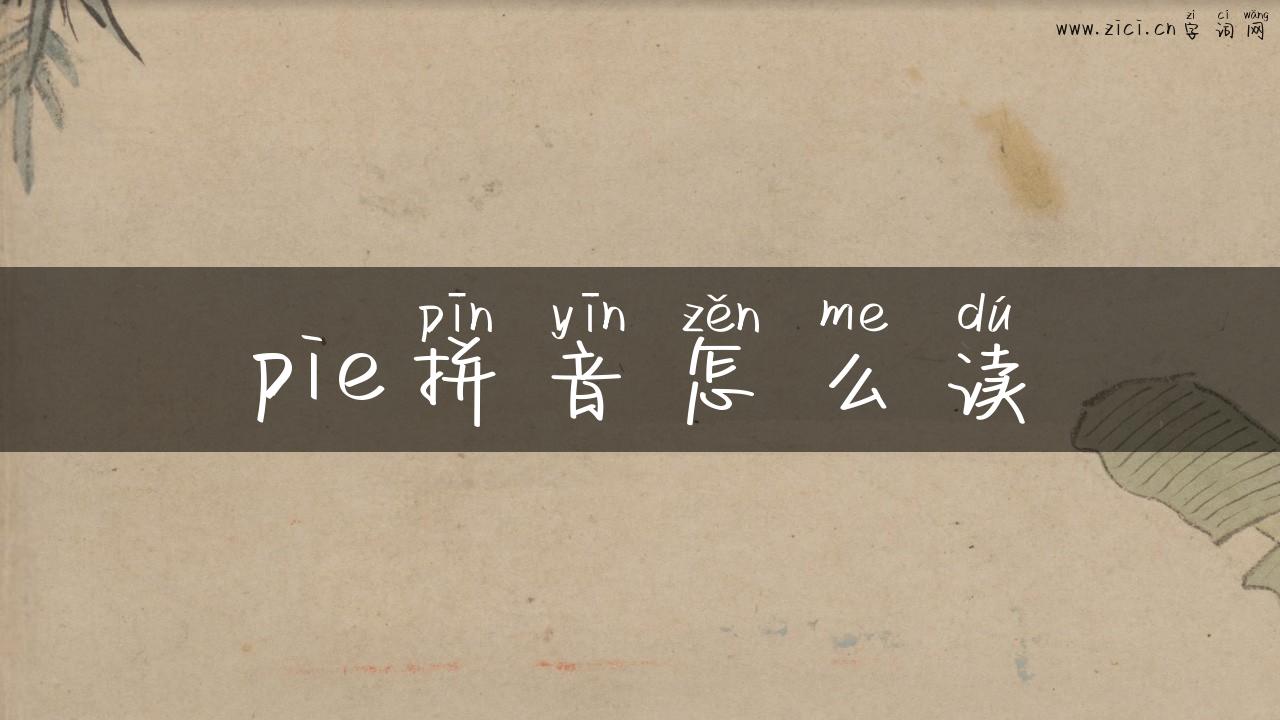 pie拼音怎么读
