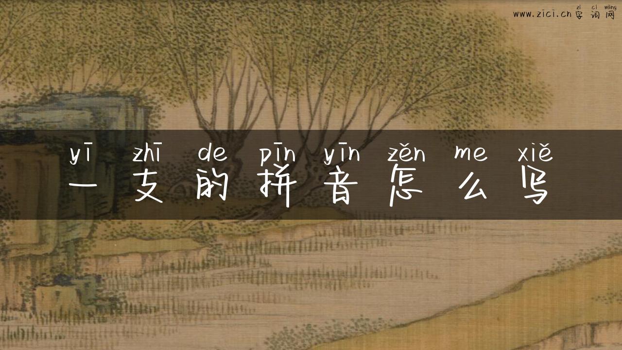 一支的拼音怎么写