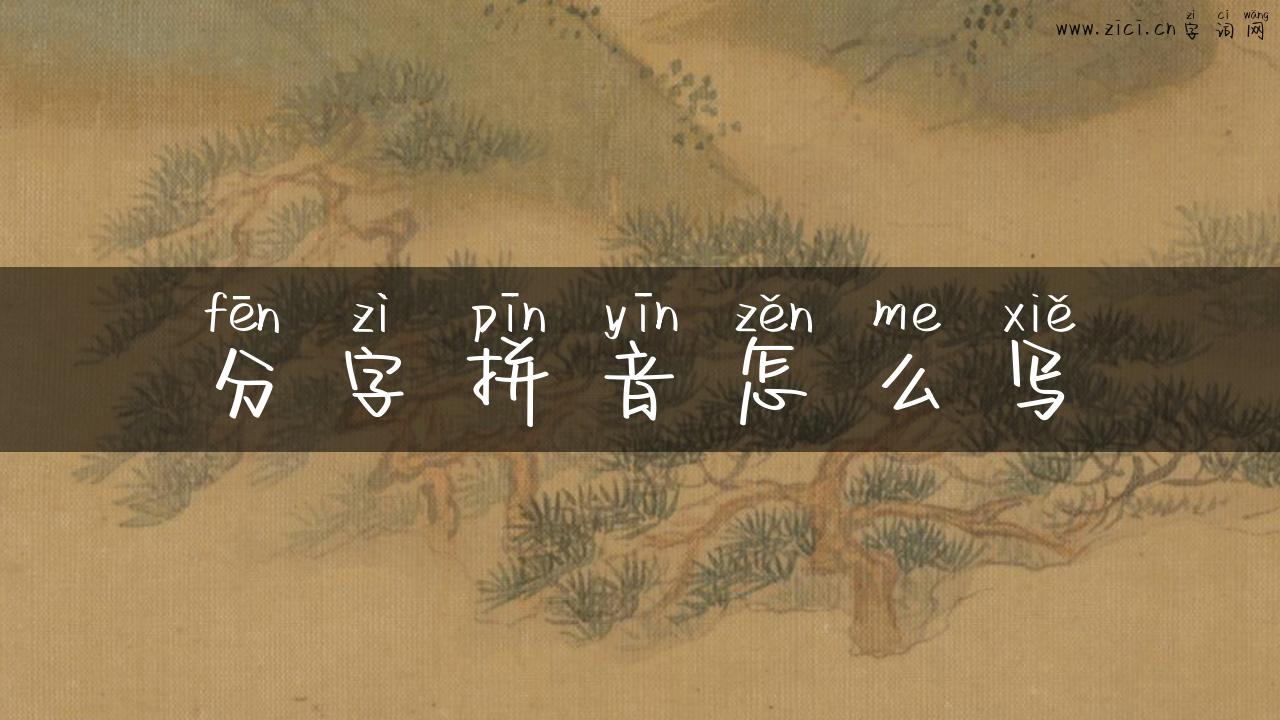 分字拼音怎么写