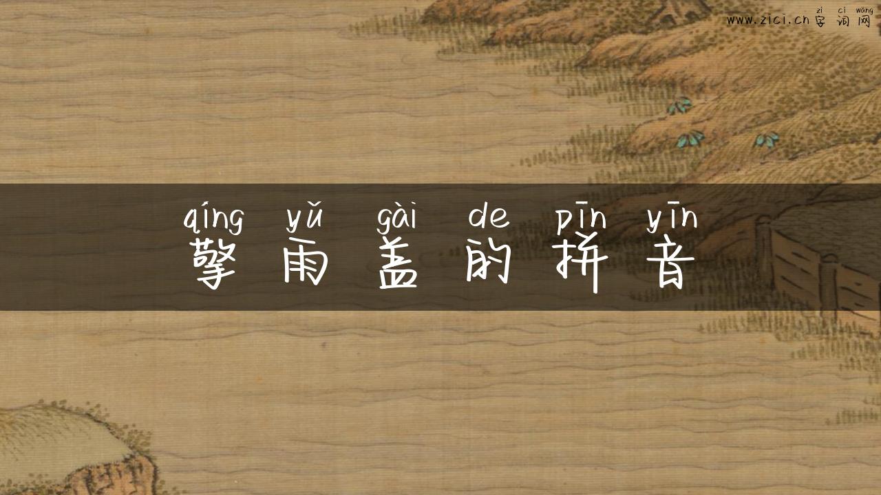 擎雨盖的拼音