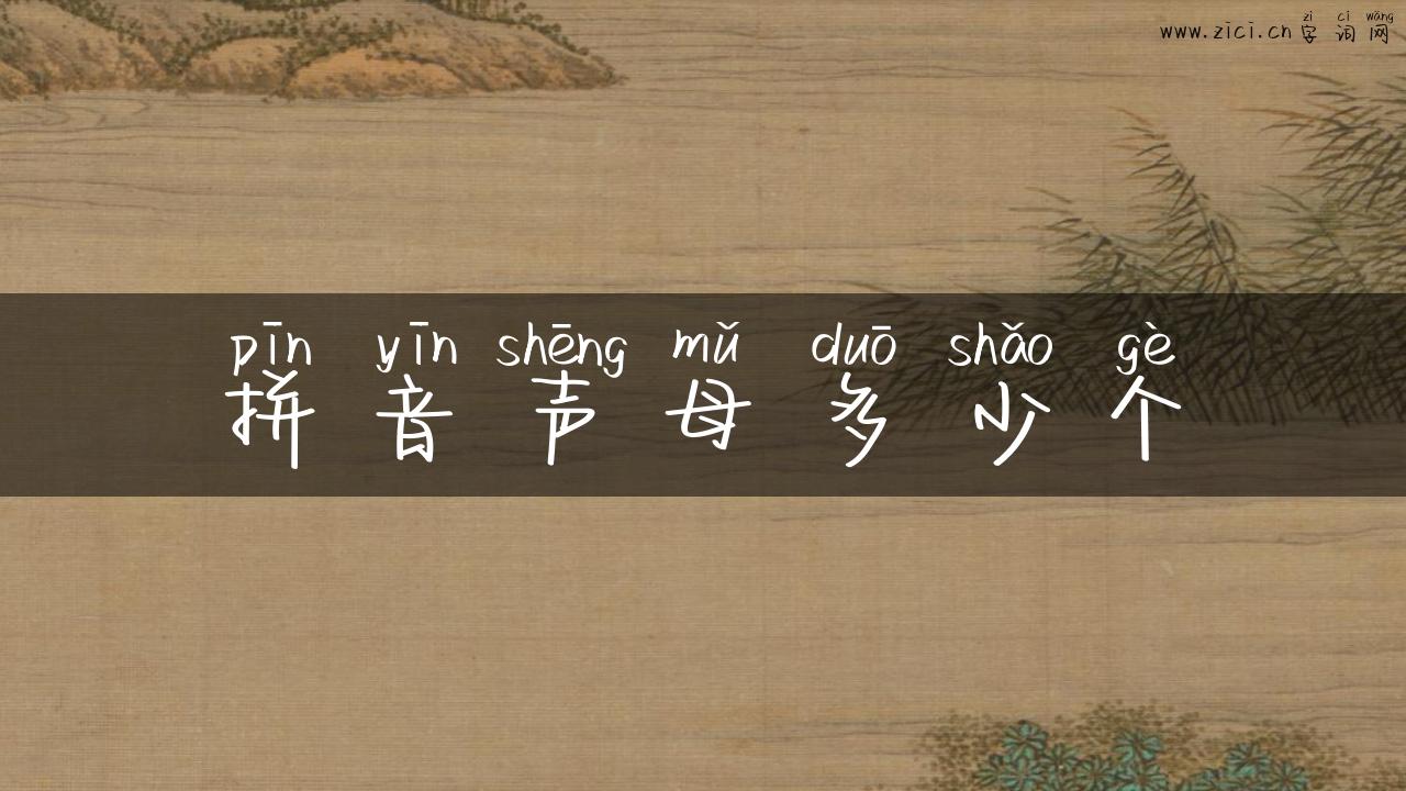 拼音声母多少个