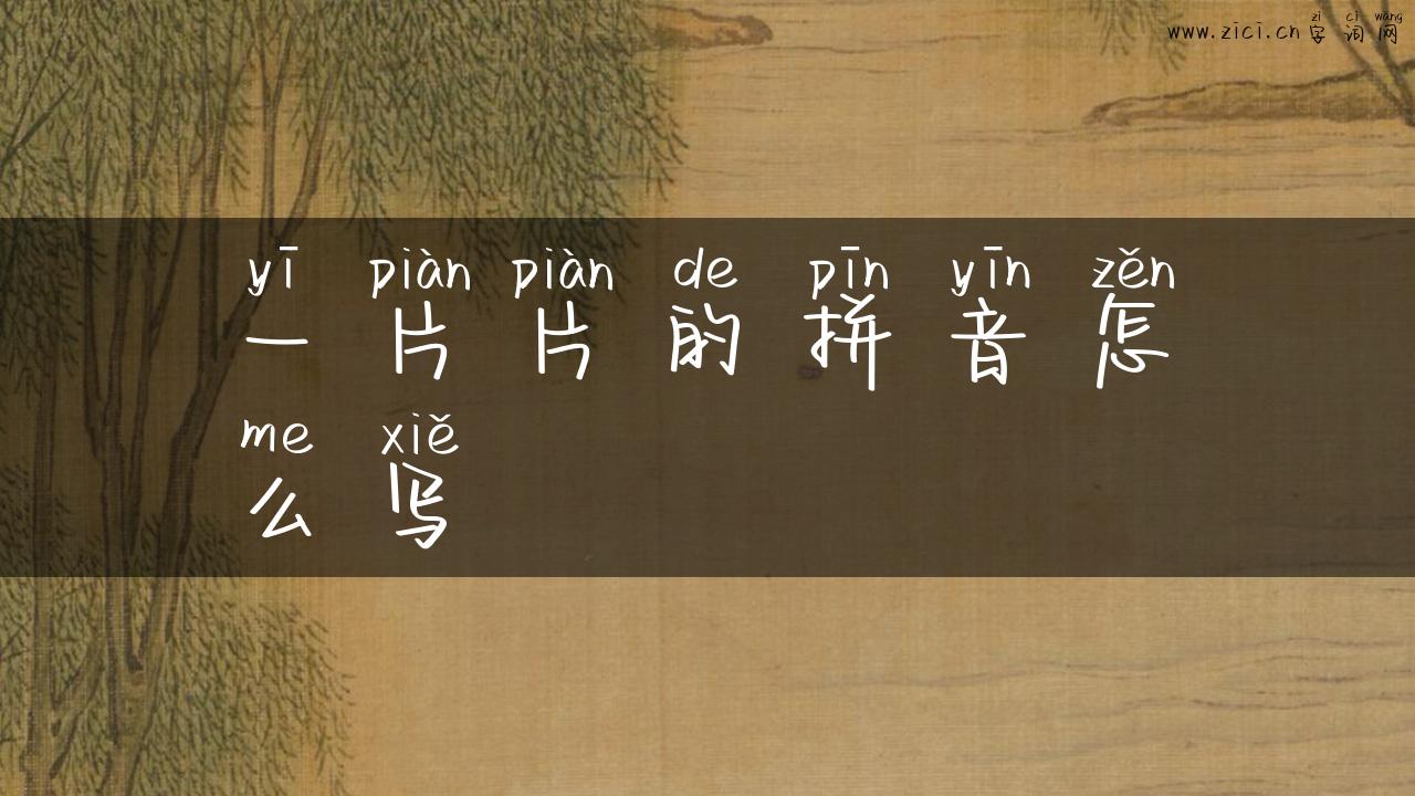 一片片的拼音怎么写