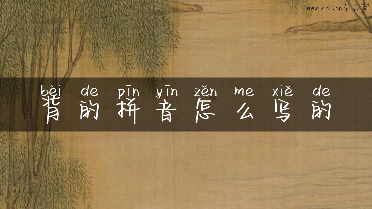 背的拼音怎么写的