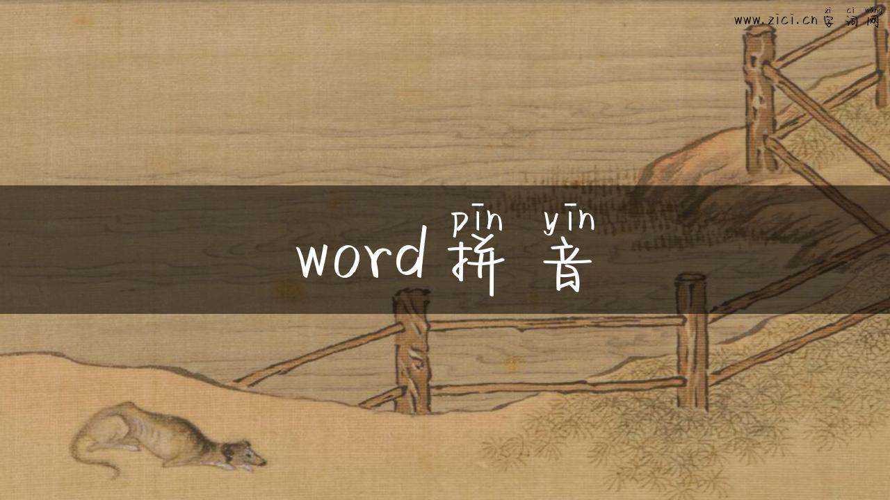 word拼音