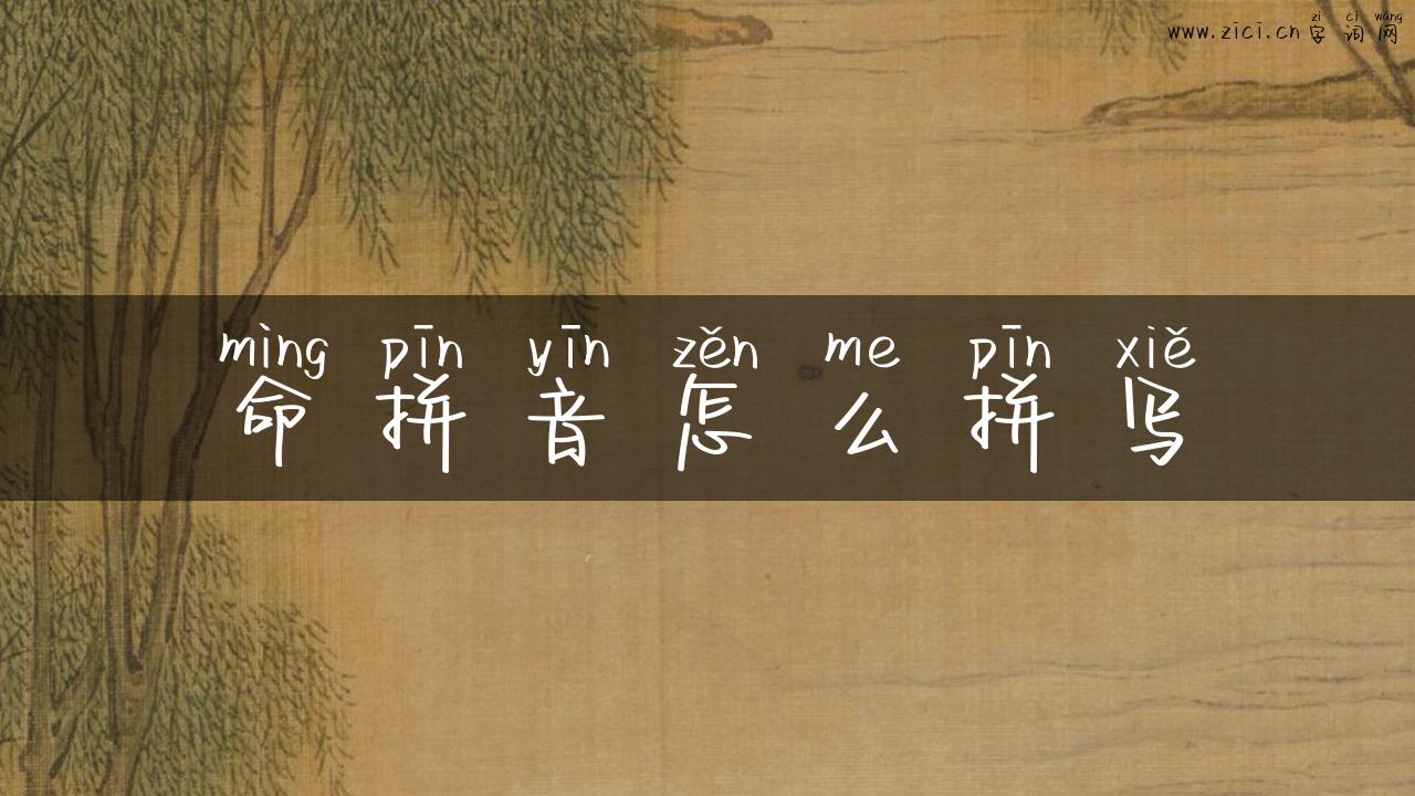 命拼音怎么拼写