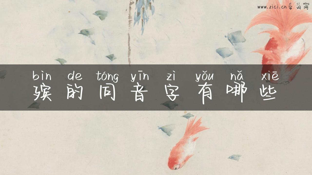 殡的同音字有哪些