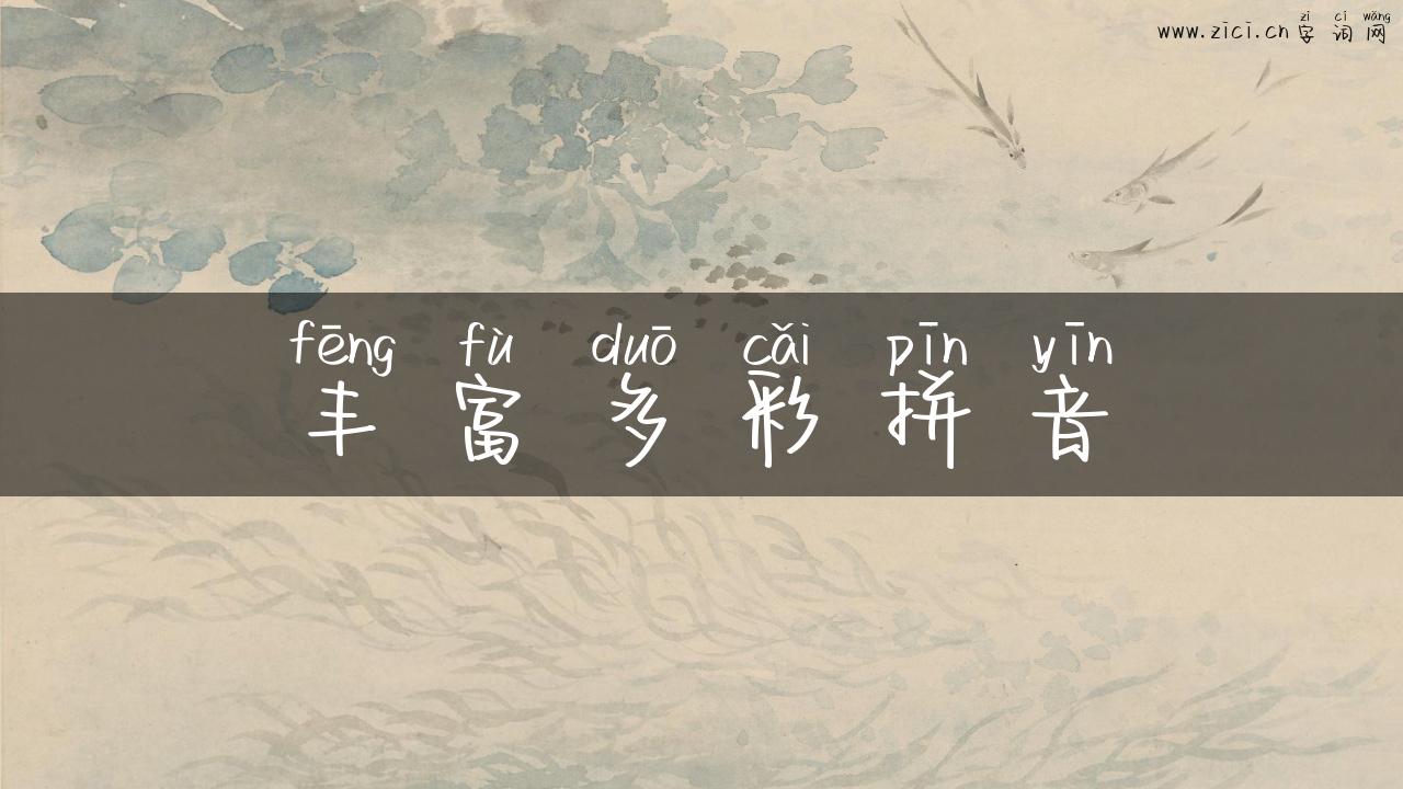 丰富多彩拼音