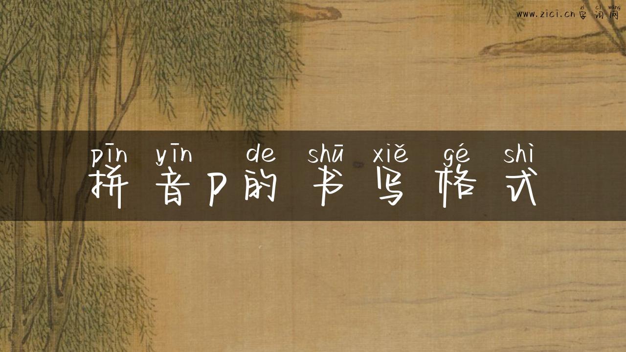 拼音p的书写格式