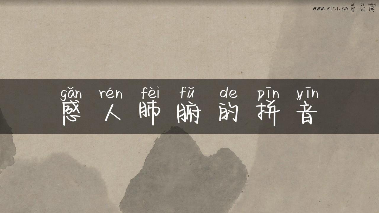 感人肺腑的拼音