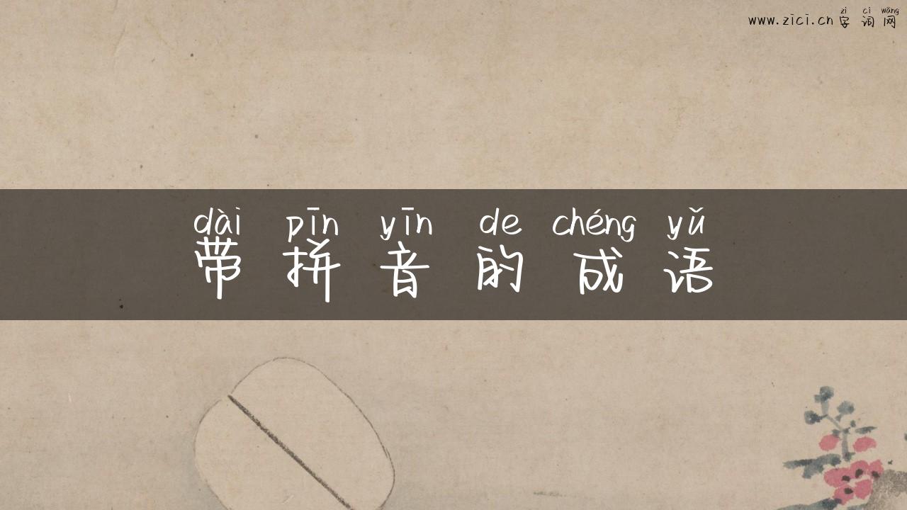 带拼音的成语
