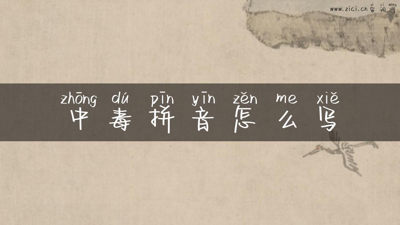 中毒拼音怎么写