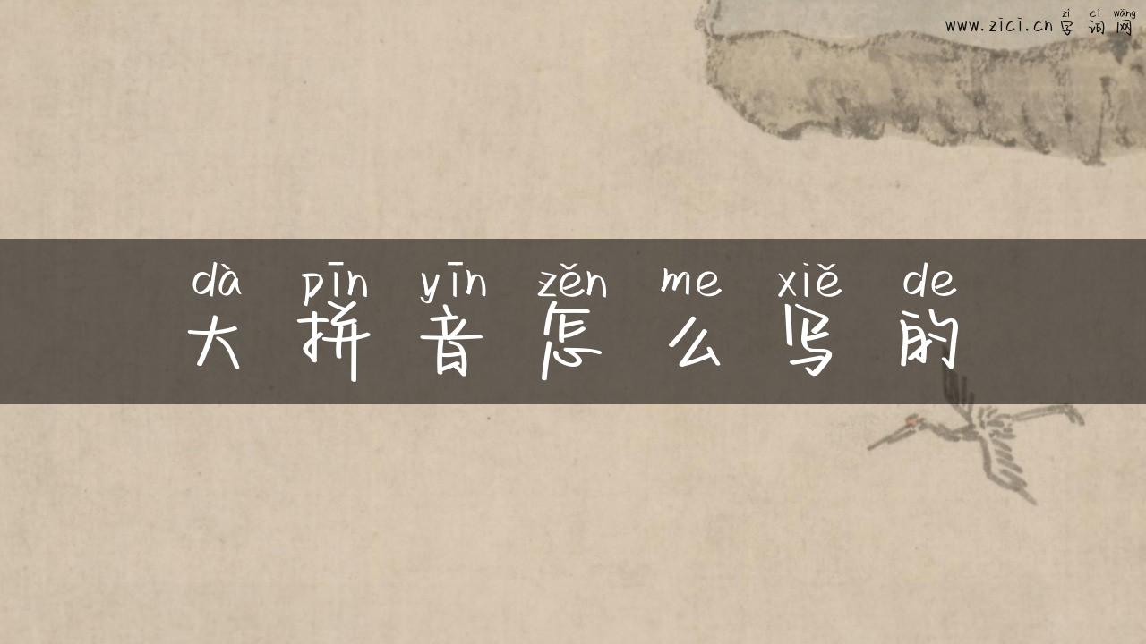 大拼音怎么写的