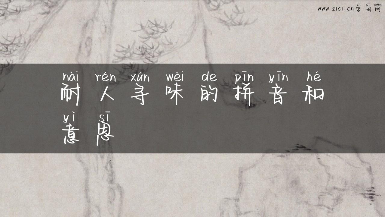 耐人寻味的拼音和意思