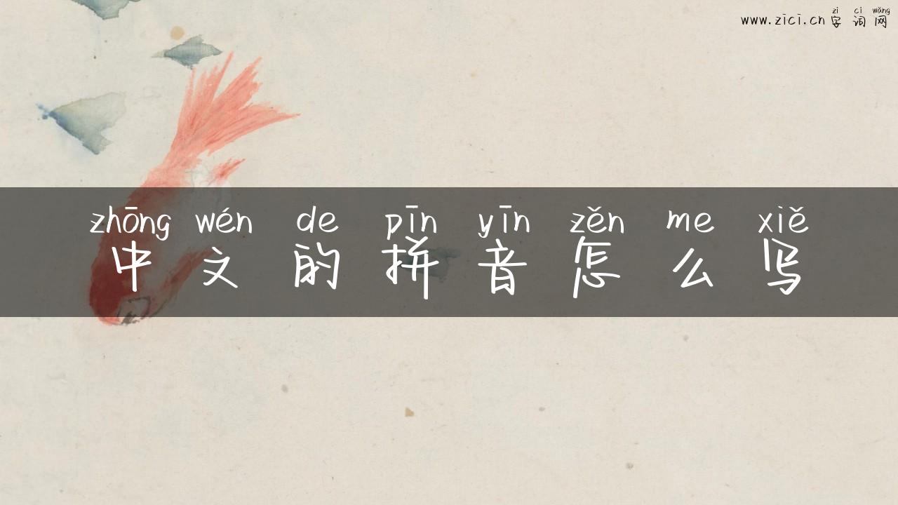 中文的拼音怎么写