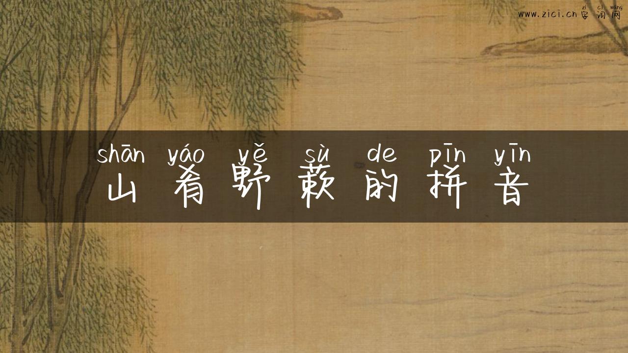 山肴野蔌的拼音