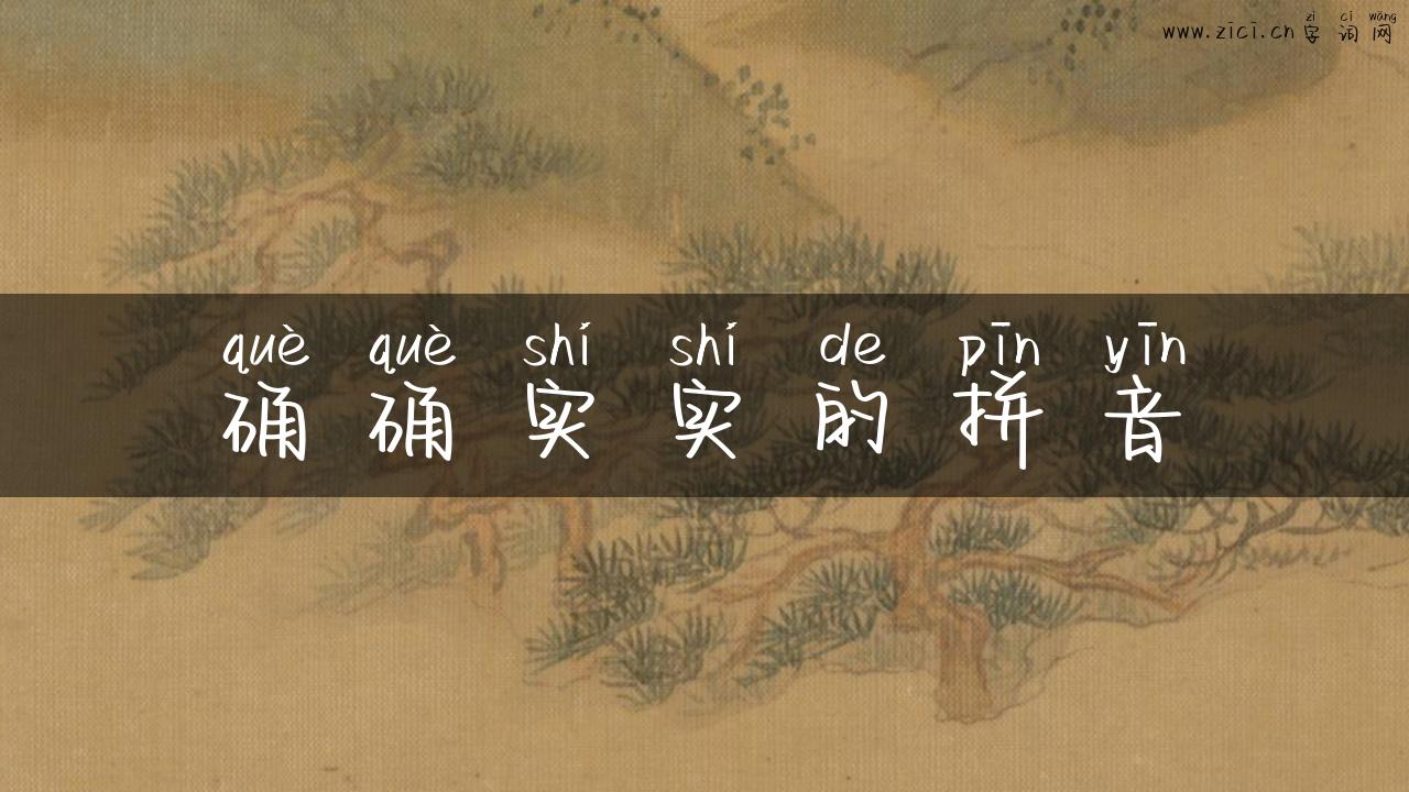 确确实实的拼音