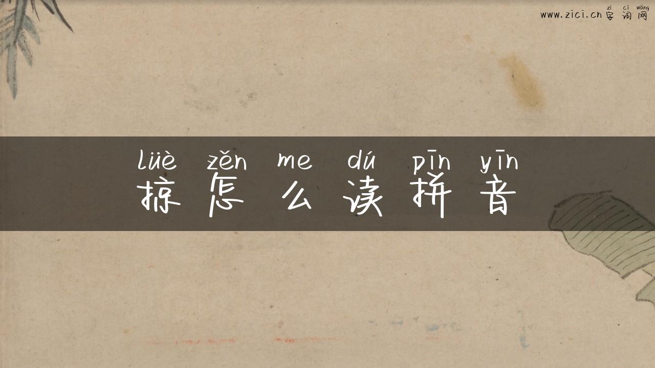 掠怎么读拼音