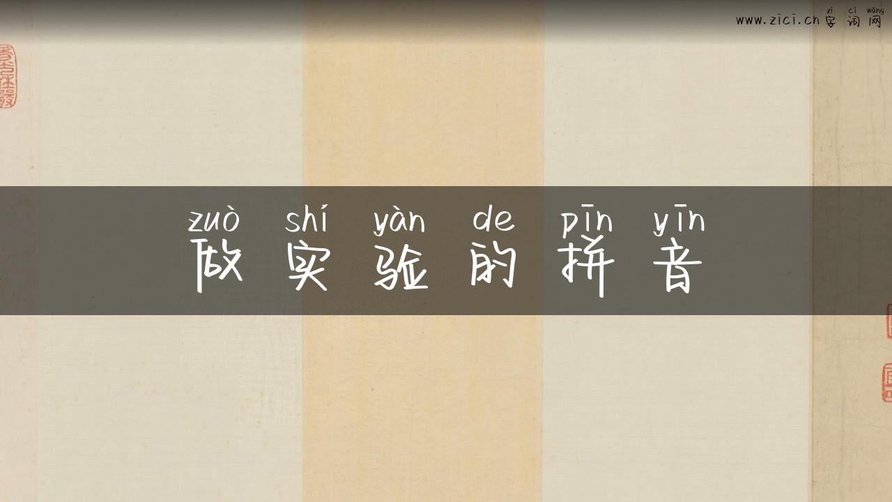 做实验的拼音